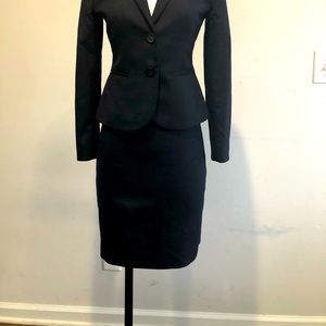 Navy pencil skirt